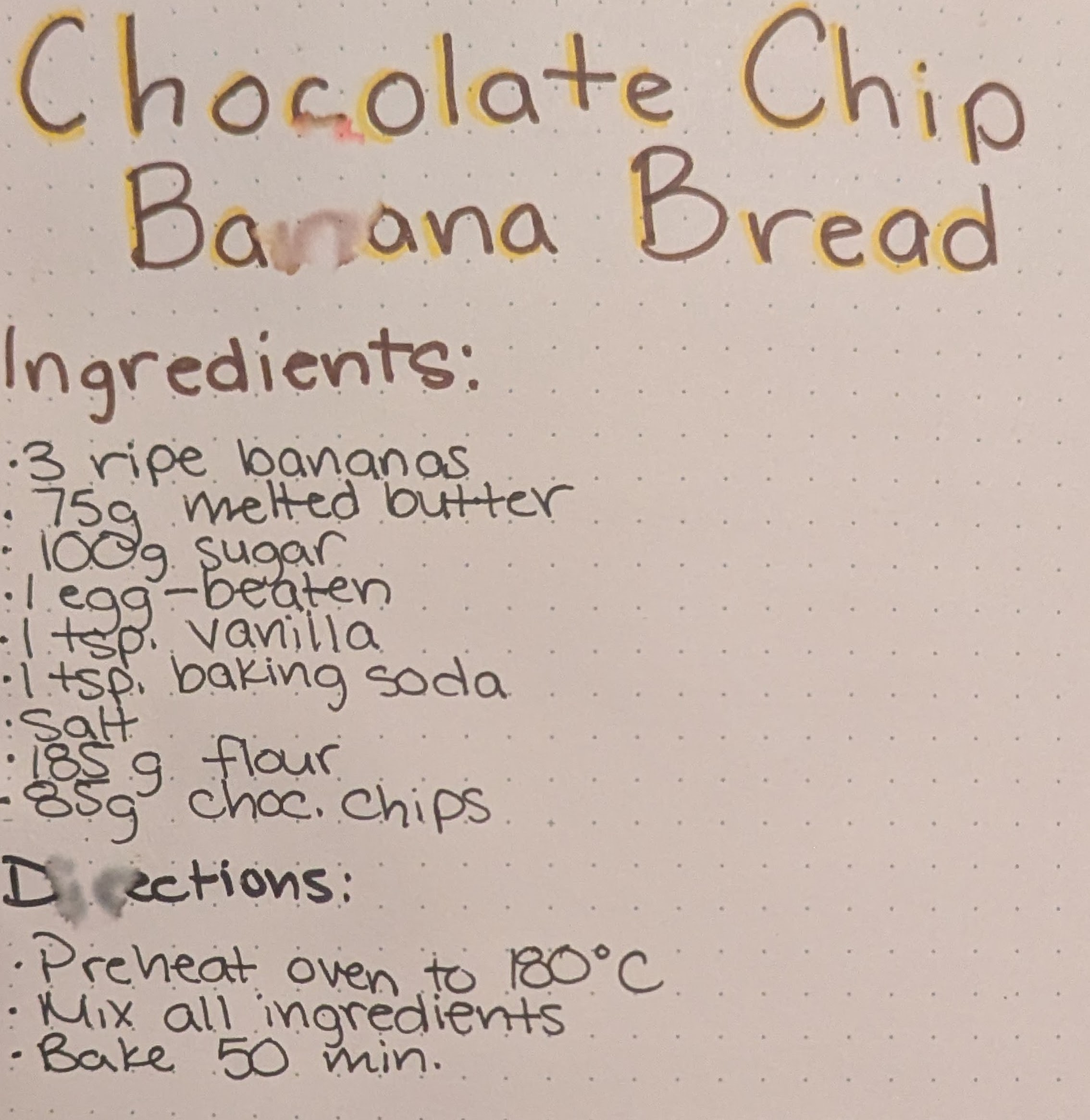 Chocolate Chip Banana Bread