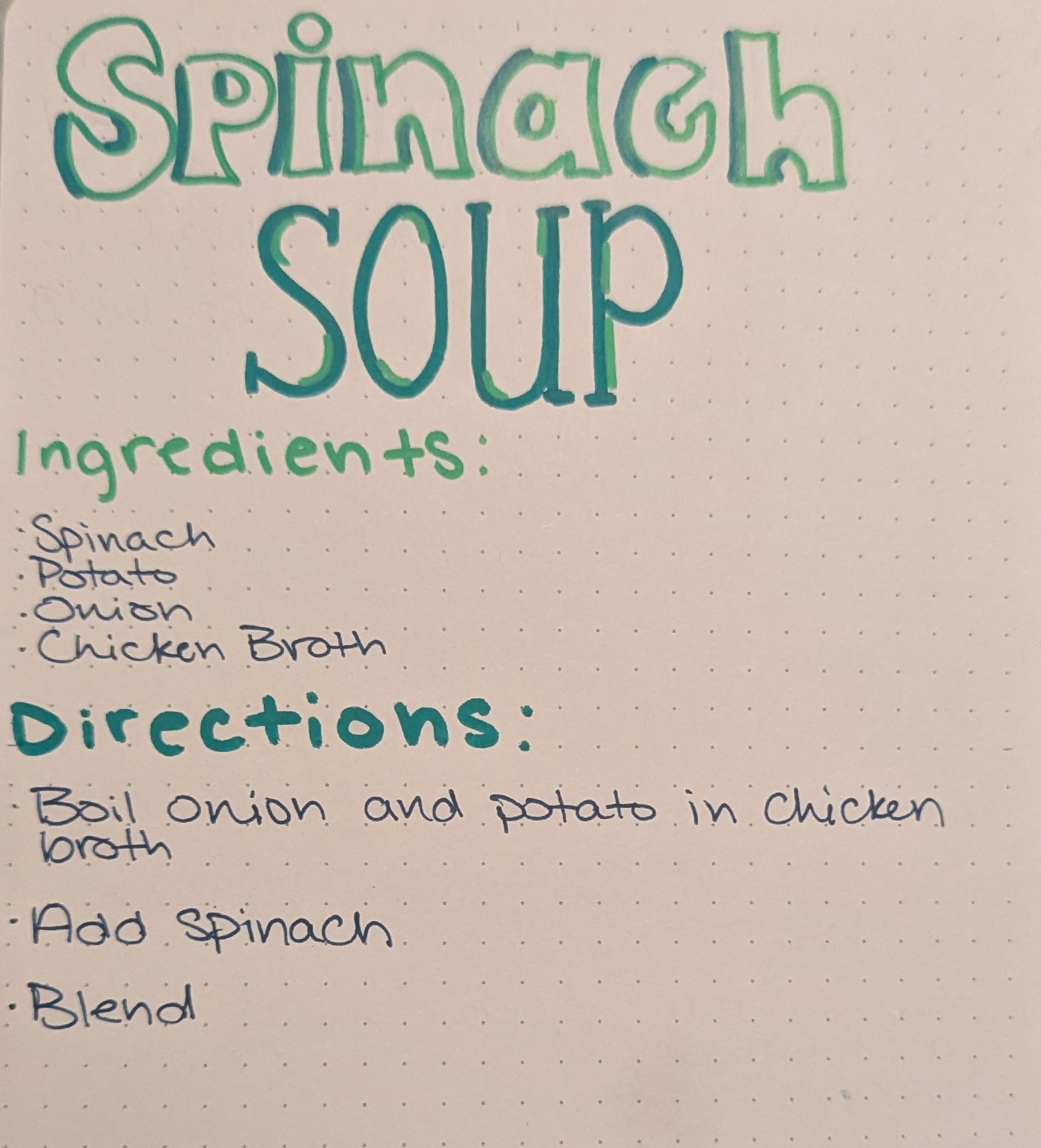 Spinach Soup